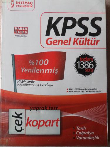 KPSS Genel Kültür Çek Kopart Yaprak Test (Toplam 1386 Soru )