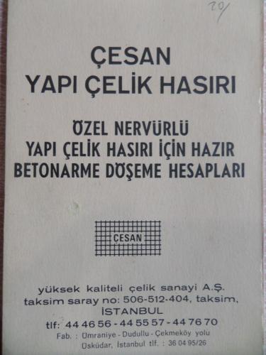 Özel Nervürlü Yapı Çelik Hasırı İçin Hazır Betonarme Döşeme Hesapları