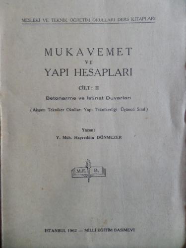 Mukavemet ve Yapı Hesapları Cilt : 2 Hayreddin Dönmezer