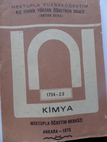 Kimya - Kız Teknik Yüksek Öğretmen Okulu (Ortak Dersler)