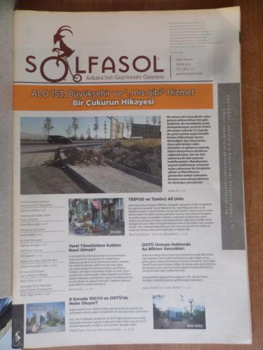 Solfasol Ankara'nın Gayriresmi  Aylık Gazetesi Kasım 2013 / ALO 153, Büyükşehir ve ''..mış gibi ''Hizmet Bir Çukurun Hikayesi