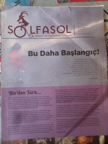 Solfasol Ankara'nın Gayriresmi  Aylık Gazetesi Haziran 2013 - Bu Daha Başlangıç!