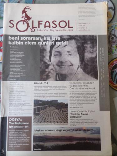 Solfasol Ankara'nın Gayriresmi  Aylık Gazetesi Kasım 2015 - Beni Sorarsan, Kış İşte Kalbin Elem Günleri Geldi