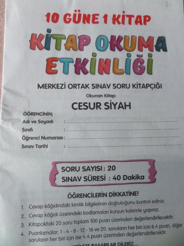 Kitap Okuma Etkinliği / 10 Güne 1 Kitap