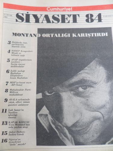 Cumhuriyet Siyaset 1984 / 4 - Montand Ortalığı Karıştırdı