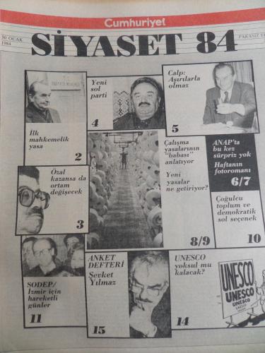Cumhuriyet Siyaset 1984 / 5
