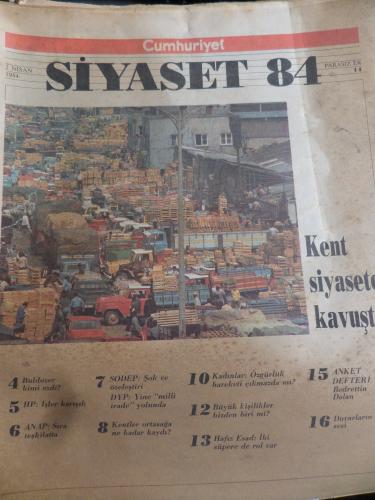 Cumhuriyet Siyaset 1984 / 14 - Kent Siyasete Kavuştu