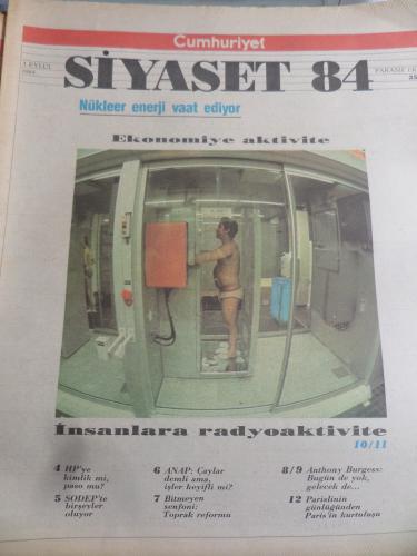 Cumhuriyet Siyaset 1984 / 35 - Nükleer Enerji Vaat Ediyor