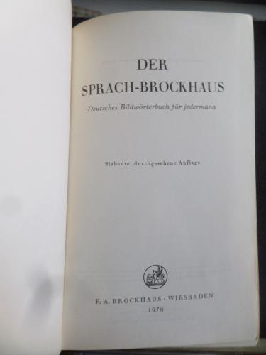 Der Sprach Brockhaus F. A. Brockhaus