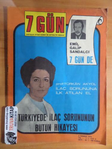 7 Gün Dergisi 1973 / 43