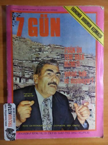 7 Gün Dergisi 1974 / 113