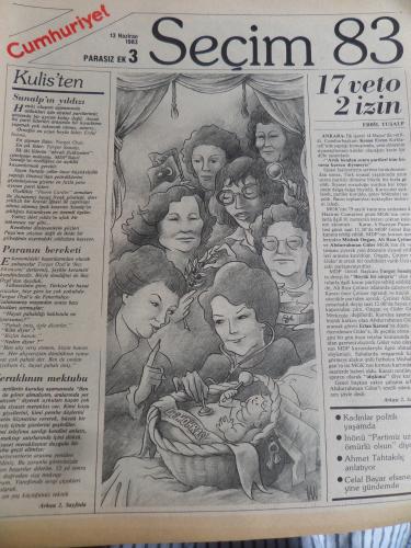 Cumhuriyet Seçim 1983 / 3 - 17 Veto 2 İzin