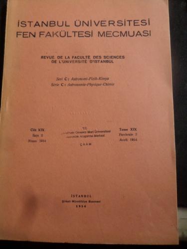 İstanbul Üniversitesi Fen Fakültesi Mecmuası 1954 / 2