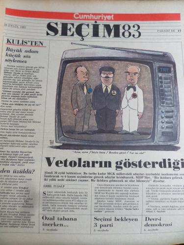 Cumhuriyet Seçim 1983 / 17 - Vetoların Gösterdiği