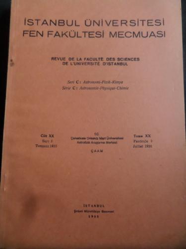 İstanbul Üniversitesi Fen Fakültesi Mecmuası 1955 / 3