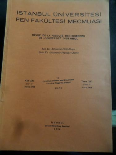 İstanbul Üniversitesi Fen Fakültesi Mecmuası 1956 / 2