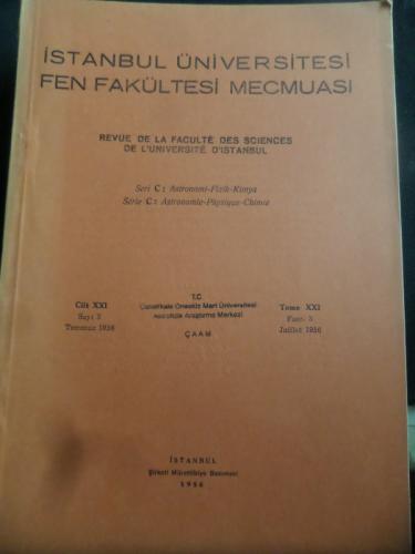 İstanbul Üniversitesi Fen Fakültesi Mecmuası 1956 / 3
