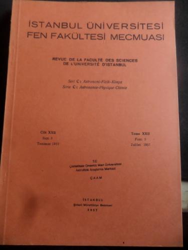 İstanbul Üniversitesi Fen Fakültesi Mecmuası 1957 / 3