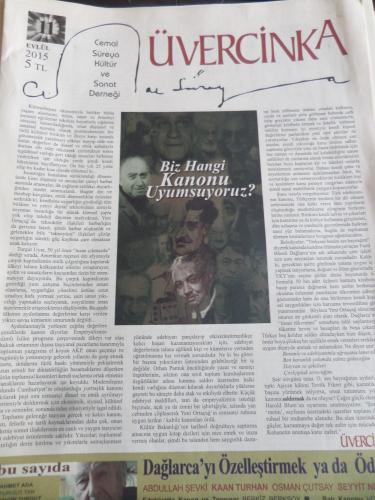 Üvercinka Dergisi 2015 / 11 - Biz Hangi Kanonu Uyumsuyoruz