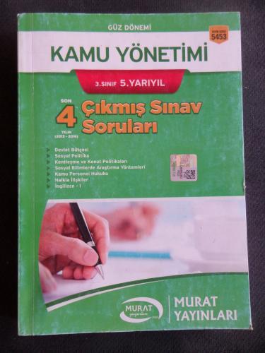 3. Sınıf 5. Yarıyıl Kamu Yönetimi Son 4 Yılın Çıkmış Soruları
