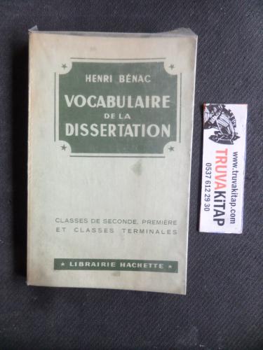 Vocabulaire De La Dissertation (Cep Boy) Henri Benac