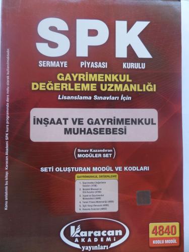 SPK Gayrimenkul Değerleme Uzmanlığı / İnşaat Ve Gayrimenkul Muhasebesi
