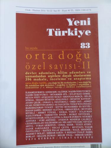 Yeni Türkiye 2016 / 83 - Orta Doğu Özel Sayısı II