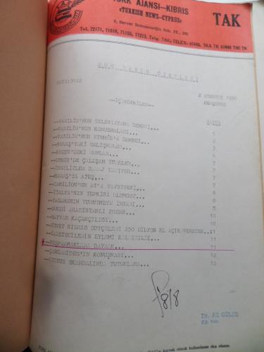 Türk Ajansı - Kıbrıs 1990 / Ağustos - Eylül - Ekim Türk Ajansı - Kıbrıs 1990 / Ağustos - Eylül - Ekim