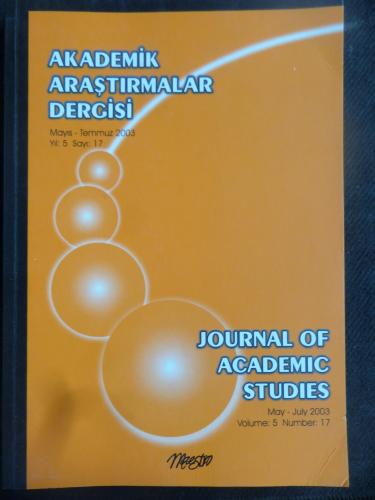 Akademik Araştırmalar Dergisi 2003 / 17