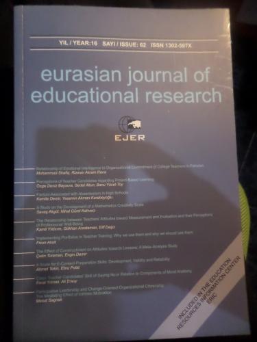 Eurasian Journal Of Educational Research 2016 / 62