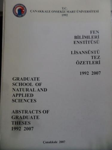 Graduate School Of Natural And Applied Sciences Abstracts Of Graduate 