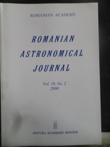 Romanian Astronomical Journal 2000 / 2