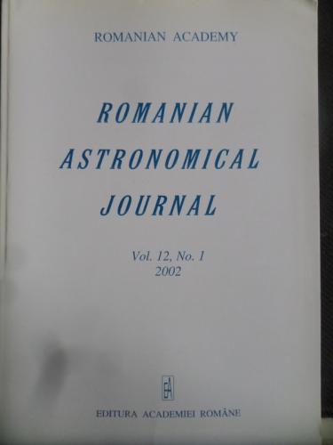 Romanian Astronomical Journal 2002 / 1