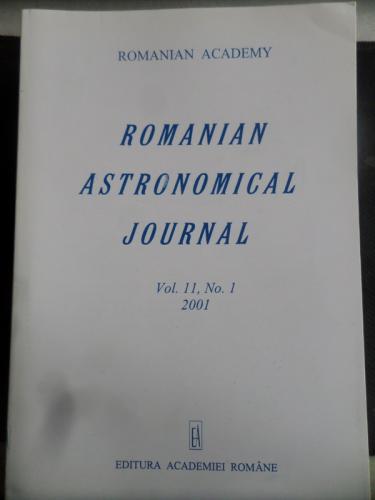 Romanian Astronomical Journal 2001 / 1