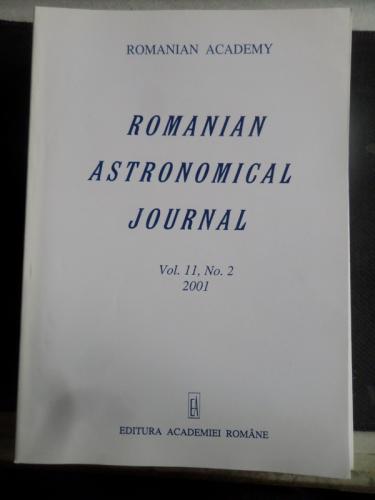 Romanian Astronomical Journal 2001 / 2