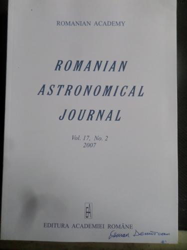 Romanian Astronomical Journal 2007 / 2