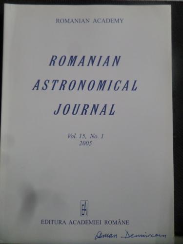 Romanian Astronomical Journal 2005 / 1