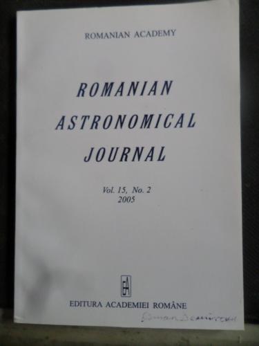 Romanian Astronomical Journal 2005 / 2