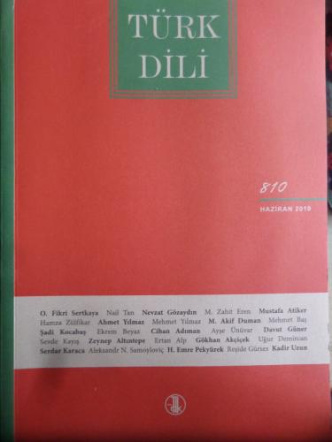 Türk Dili 2019 / 810