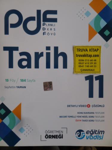 11. Sınıf Tarih Planlı Ders Anlatım Föyü