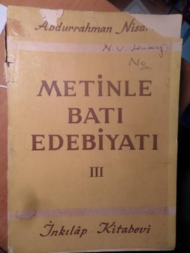 Metinle Batı Edebiyatı 3