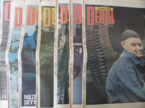 Cumhuriyet Dergi Pazar Eki 1987 / 46-47-48-49-50-51-57 (7 Adet)