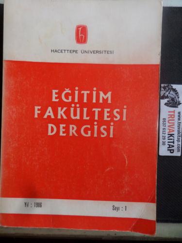 Eğitim Fakültesi Dergisi 1986 / 1