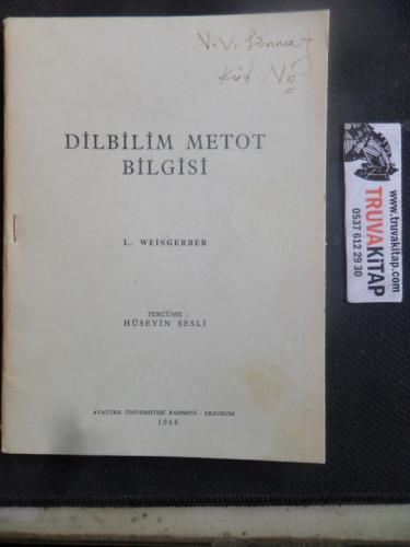 Dilbilim Metot Bilgisi L. Weisgerber