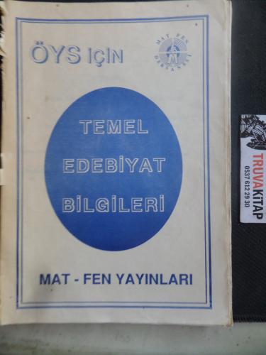 ÖYS İçin Temel Edebiyat Bilgileri