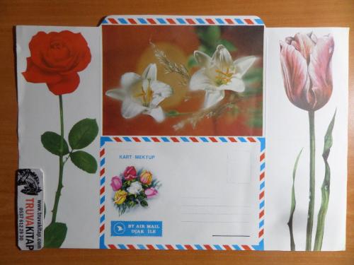 Çiçek Desenli Mektup Kağıdı