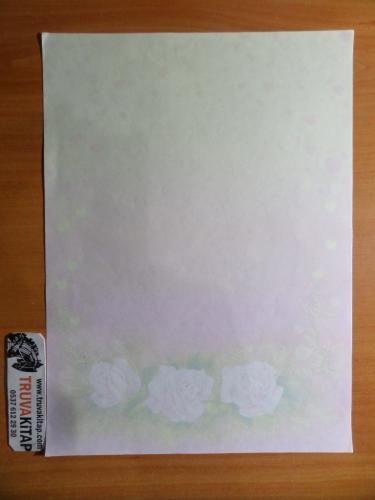 Çiçek Desenli Mektup Kağıdı