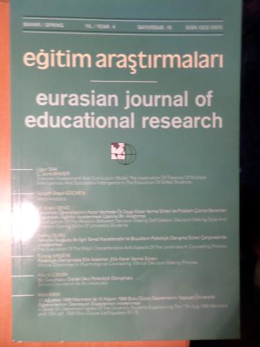 Eğitim Araştırmaları Yıl : 4 Sayı : 15