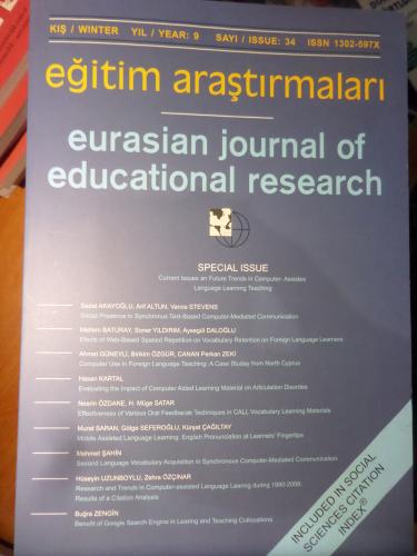 Eğitim Araştırmaları Yıl : 9 Sayı : 34