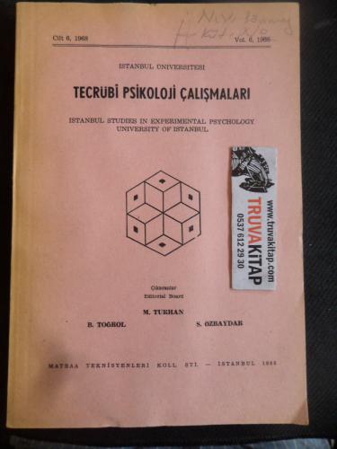 Tecrübi Psikoloji Çalışmaları 1968 / Cilt 6